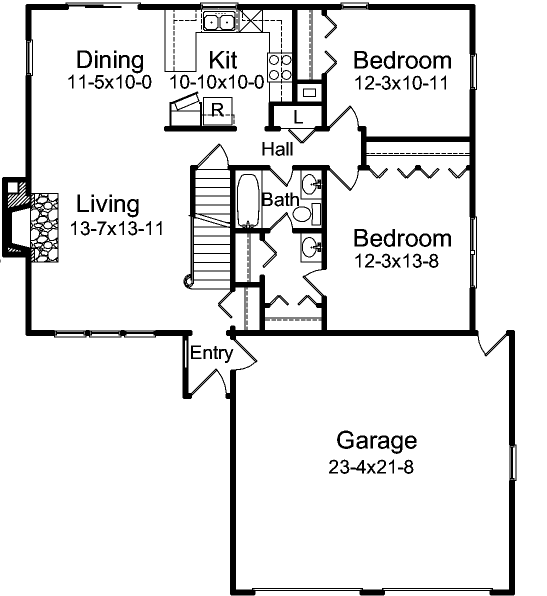 Main Floor Plan: 77-700
