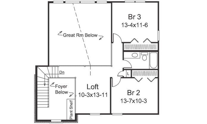 Upper/Second Floor Plan: 77-707