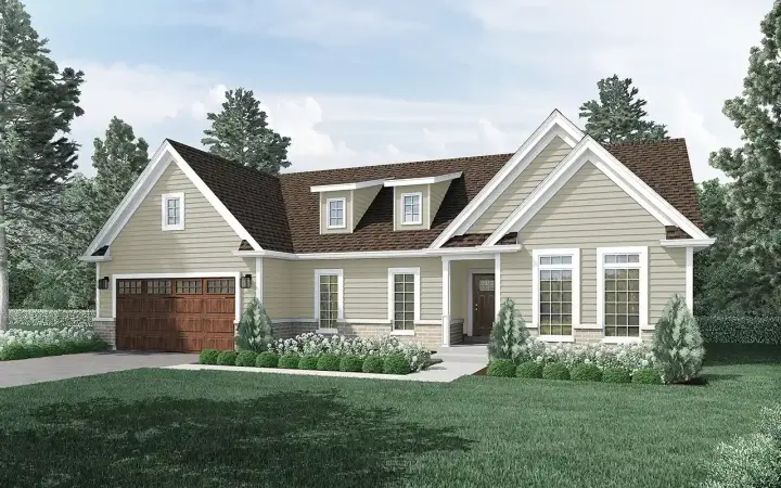 Traditional house plans 77-709 - front exterior, 1,624 sq ft, 3 bed, 2 bath house plans | Monster House Plans