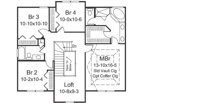 Upper/Second Floor Plan: 77-712