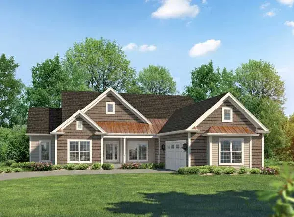 Traditional house plans 77-714 - front exterior, 2,274 sq ft, 3 bed, 3 bath house plans | Monster House Plans