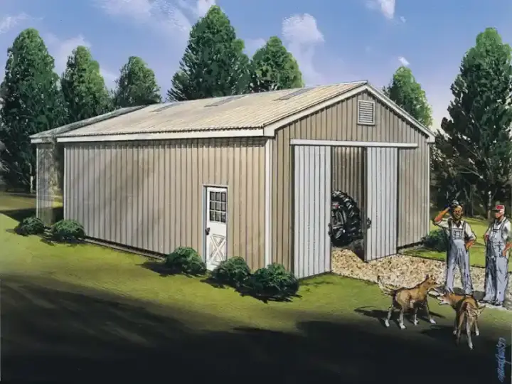 Traditional house plans 77-736 - front exterior, 768 sq ft, 0 bed, 0 bath house plans | Monster House Plans