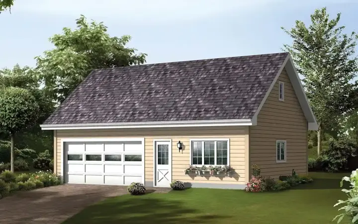 Traditional house plans 77-747 - front exterior, 864 sq ft, 0 bed, 0 bath house plans | Monster House Plans