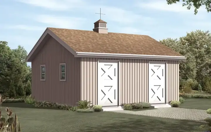 Country house plans 77-763 - front exterior, 400 sq ft, 0 bed, 0 bath house plans | Monster House Plans