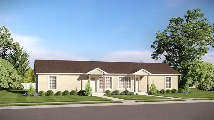 Traditional house plans 77-769 - front exterior, 1,632 sq ft, 4 bed, 2 bath house plans | Monster House Plans