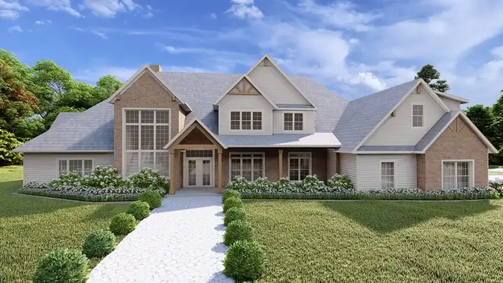 Traditional house plans 78-110 - front exterior, 4,570 sq ft, 5 bed, 5 bath house plans | Monster House Plans