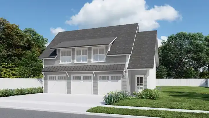 Modern Farmhouse house plans 78-122 - front exterior, 1,196 sq ft, 1 bed, 1 bath house plans | Monster House Plans