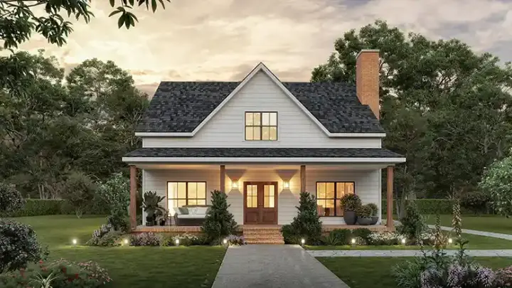 Country house plans 78-131 - front exterior, 2,300 sq ft, 4 bed, 3 bath house plans | Monster House Plans