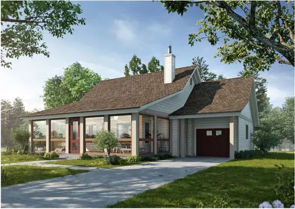 Country house plans 79-119 - front exterior, 1,676 sq ft, 3 bed, 3 bath house plans | Monster House Plans