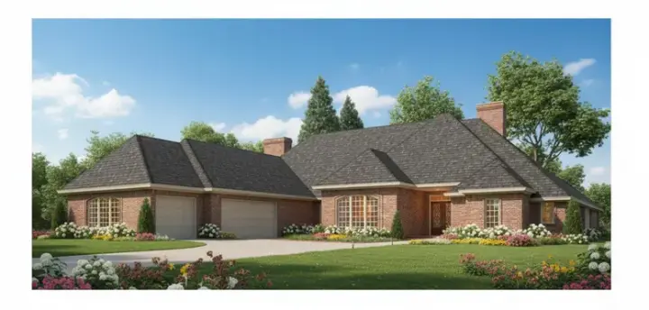 Traditional house plans 8-1002 - front exterior, 3,317 sq ft, 4 bed, 3 bath house plans | Monster House Plans
