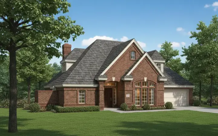 European house plans 8-1024 - front exterior, 2,441 sq ft, 4 bed, 2 bath house plans | Monster House Plans