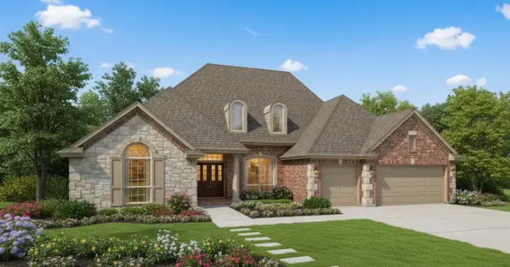 Traditional house plans 8-1025 - front exterior, 2,504 sq ft, 4 bed, 3 bath house plans | Monster House Plans