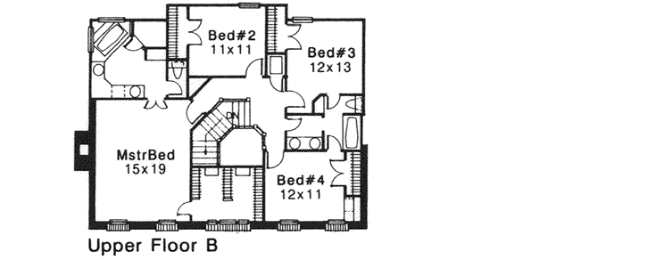 Greek-revival Style Floor Plans 8-1029