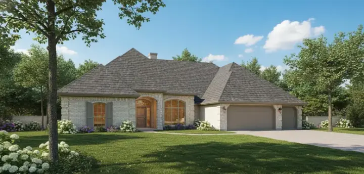 Traditional house plans 8-1030 - front exterior, 2,690 sq ft, 4 bed, 3 bath house plans | Monster House Plans