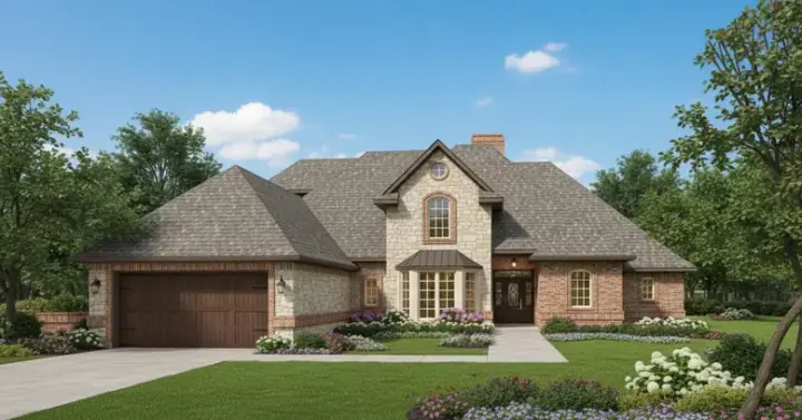 Traditional house plans 8-1031 - front exterior, 2,778 sq ft, 4 bed, 3 bath house plans | Monster House Plans