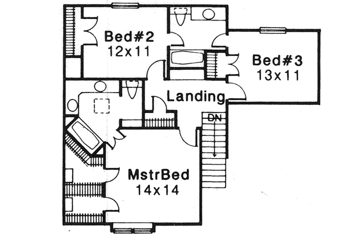 Upper/Second Floor Plan: 8-1044