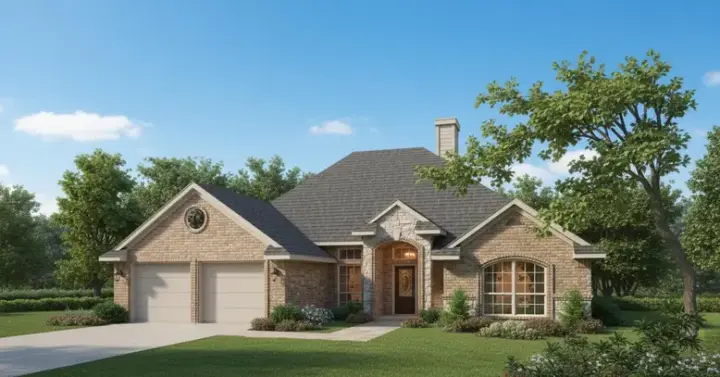 Traditional house plans 8-1048 - front exterior, 1,691 sq ft, 3 bed, 2 bath house plans | Monster House Plans