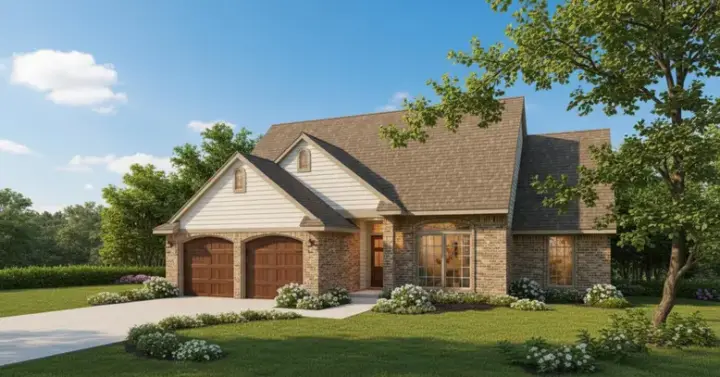 Traditional house plans 8-1051 - front exterior, 1,752 sq ft, 3 bed, 2 bath house plans | Monster House Plans