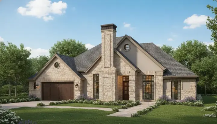 Traditional house plans 8-1056 - front exterior, 1,858 sq ft, 3 bed, 2 bath house plans | Monster House Plans
