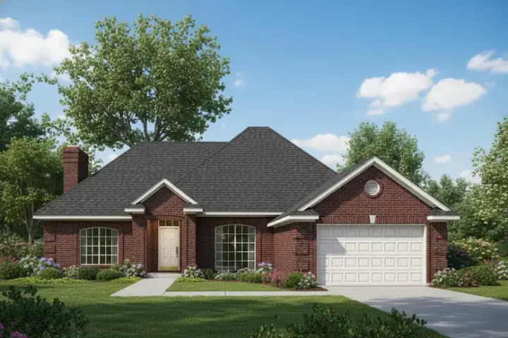 Traditional house plans 8-1062 - front exterior, 1,958 sq ft, 3 bed, 2 bath house plans | Monster House Plans