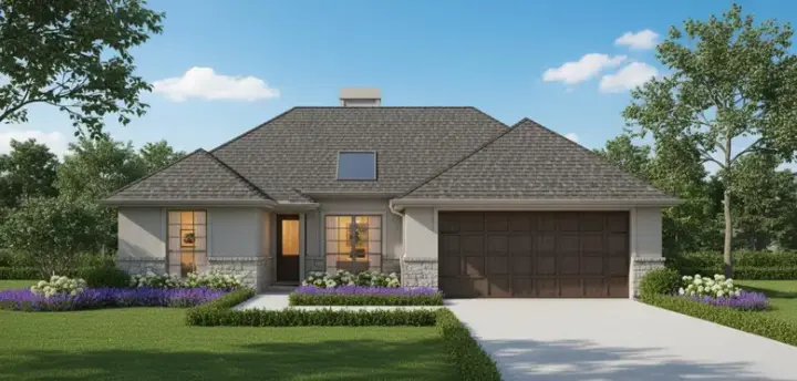 Traditional house plans 8-107 - front exterior, 1,279 sq ft, 3 bed, 2 bath house plans | Monster House Plans