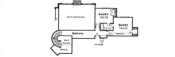 Upper/Second Floor Plan: 8-1072