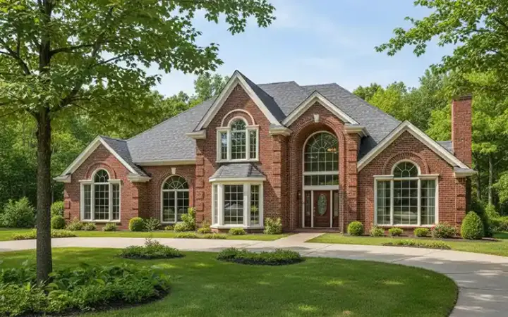 European house plans 8-1074 - front exterior, 4,256 sq ft, 4 bed, 3 bath house plans | Monster House Plans