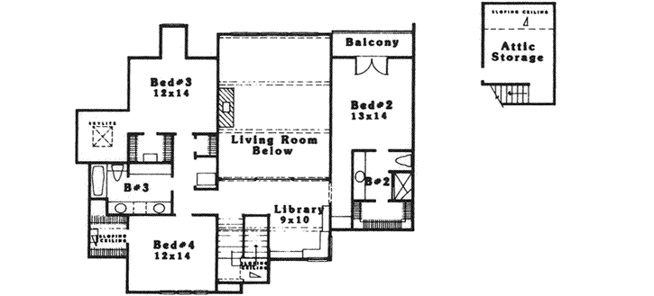 Upper/Second Floor Plan: 8-1075