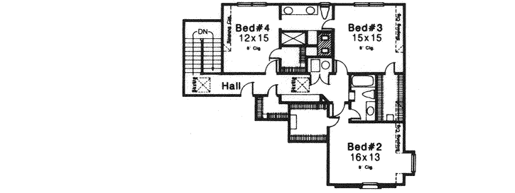Upper/Second Floor Plan: 8-1077