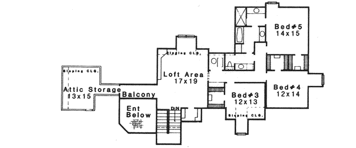Upper/Second Floor Plan: 8-1082