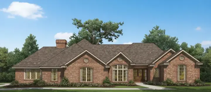 Traditional house plans 8-1087 - front exterior, 3,020 sq ft, 4 bed, 3 bath house plans | Monster House Plans