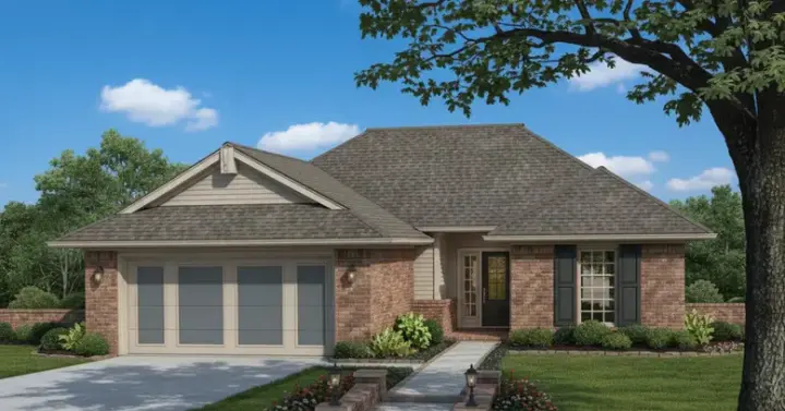 Traditional house plans 8-109 - front exterior, 1,319 sq ft, 3 bed, 2 bath house plans | Monster House Plans