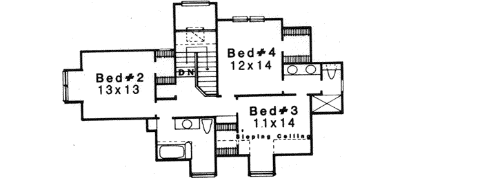 Upper/Second Floor Plan: 8-1090