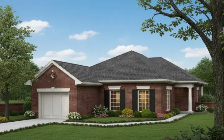 Traditional house plans 8-110 - front exterior, 1,352 sq ft, 2 bed, 2 bath house plans | Monster House Plans