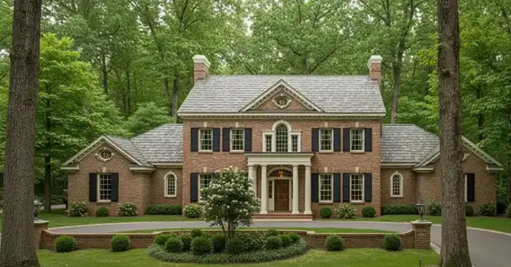 New England Colonial house plans 8-1103 - front exterior, 3,335 sq ft, 4 bed, 3 bath house plans | Monster House Plans
