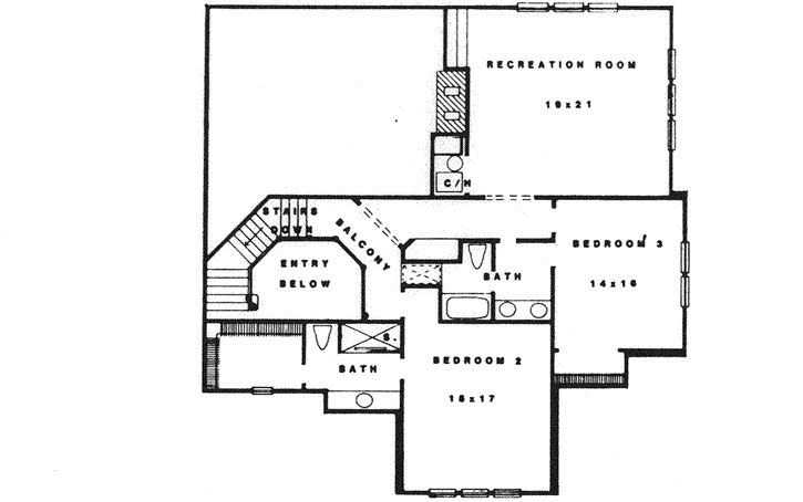Upper/Second Floor Plan: 8-1107