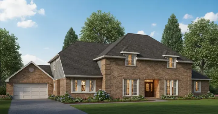European house plans 8-1110 - front exterior, 3,497 sq ft, 4 bed, 3 bath house plans | Monster House Plans