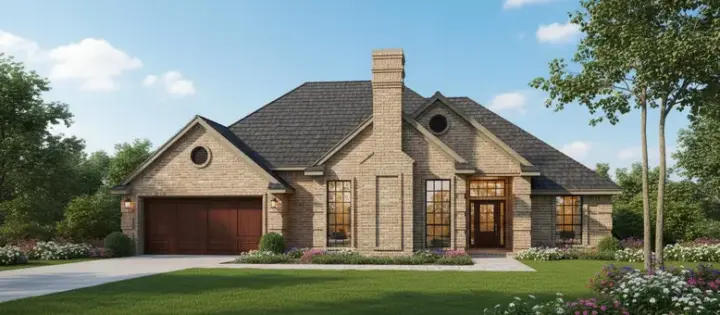 Traditional house plans 8-1126 - front exterior, 2,156 sq ft, 3 bed, 2 bath house plans | Monster House Plans
