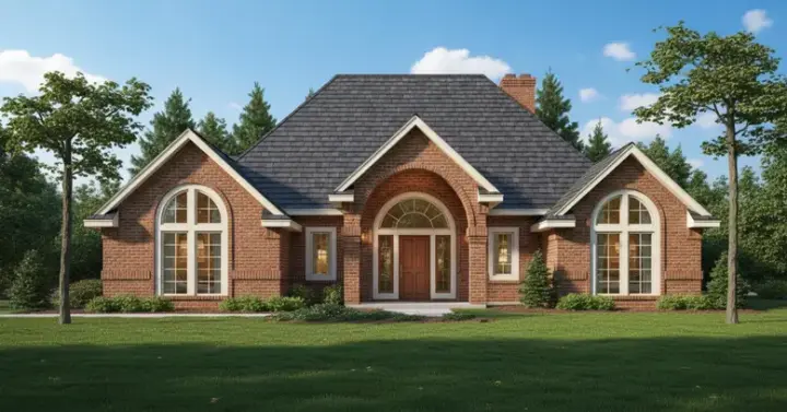Traditional house plans 8-1134 - front exterior, 2,470 sq ft, 3 bed, 2 bath house plans | Monster House Plans