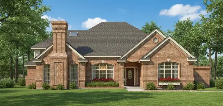 Traditional house plans 8-1148 - front exterior, 2,952 sq ft, 4 bed, 3 bath house plans | Monster House Plans