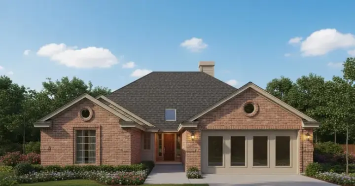 Traditional house plans 8-1151 - front exterior, 1,308 sq ft, 3 bed, 2 bath house plans | Monster House Plans