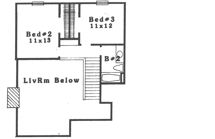 Upper/Second Floor Plan: 8-1164