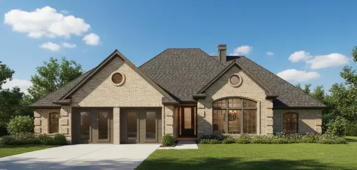 Traditional house plans 8-1166 - front exterior, 1,624 sq ft, 3 bed, 2 bath house plans | Monster House Plans