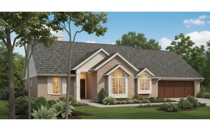 Traditional house plans 8-118 - front exterior, 1,452 sq ft, 3 bed, 2 bath house plans | Monster House Plans