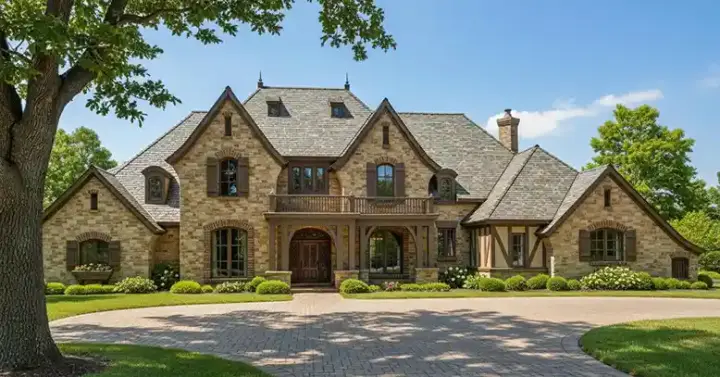 European house plans 8-1181 - front exterior, 4,392 sq ft, 4 bed, 3 bath house plans | Monster House Plans