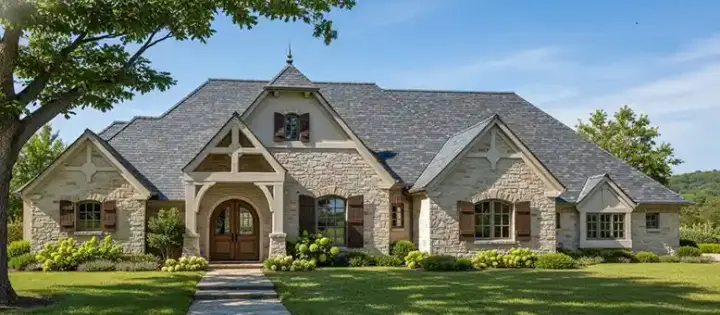 English Country house plans 8-1190 - front exterior, 2,363 sq ft, 3 bed, 2 bath house plans | Monster House Plans