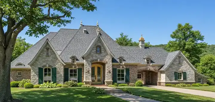 French Country house plans 8-1194 - front exterior, 2,957 sq ft, 3 bed, 2 bath house plans | Monster House Plans