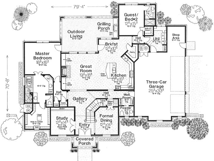 European House Plan 4 Bedrooms 4 Bath 4087 Sq Ft Plan 8 1198