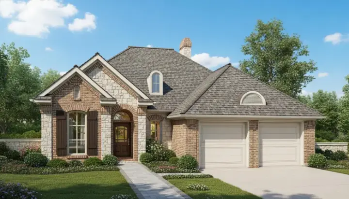 Traditional house plans 8-120 - front exterior, 1,459 sq ft, 3 bed, 2 bath house plans | Monster House Plans