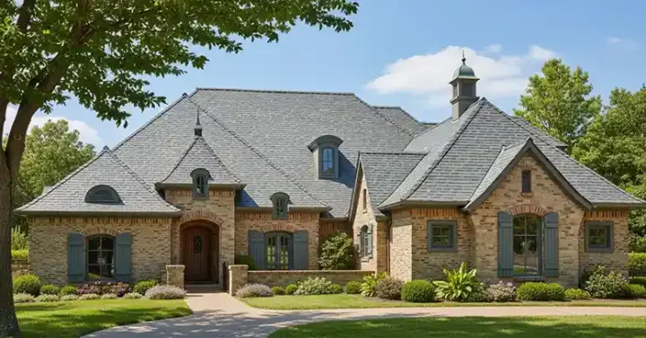 European house plans 8-1204 - front exterior, 2,827 sq ft, 3 bed, 2 bath house plans | Monster House Plans